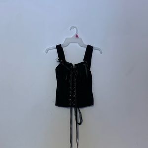 Lace up corset top